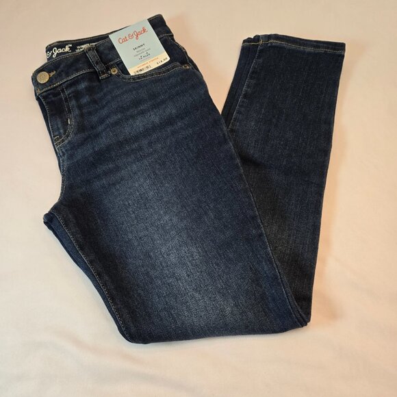UNIVERSAL THREADS Girl's Mid Rise Skinny Jeans Adjustable Waist Sz: 10 Plus Dark - Picture 3 of 6